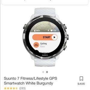 Suunto 7 White Burgundy with charger